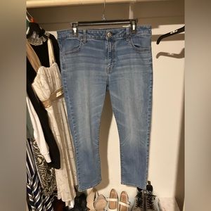 American Eagle Hi-Rise Jegging Crop Super Stretch Jeans Size 16